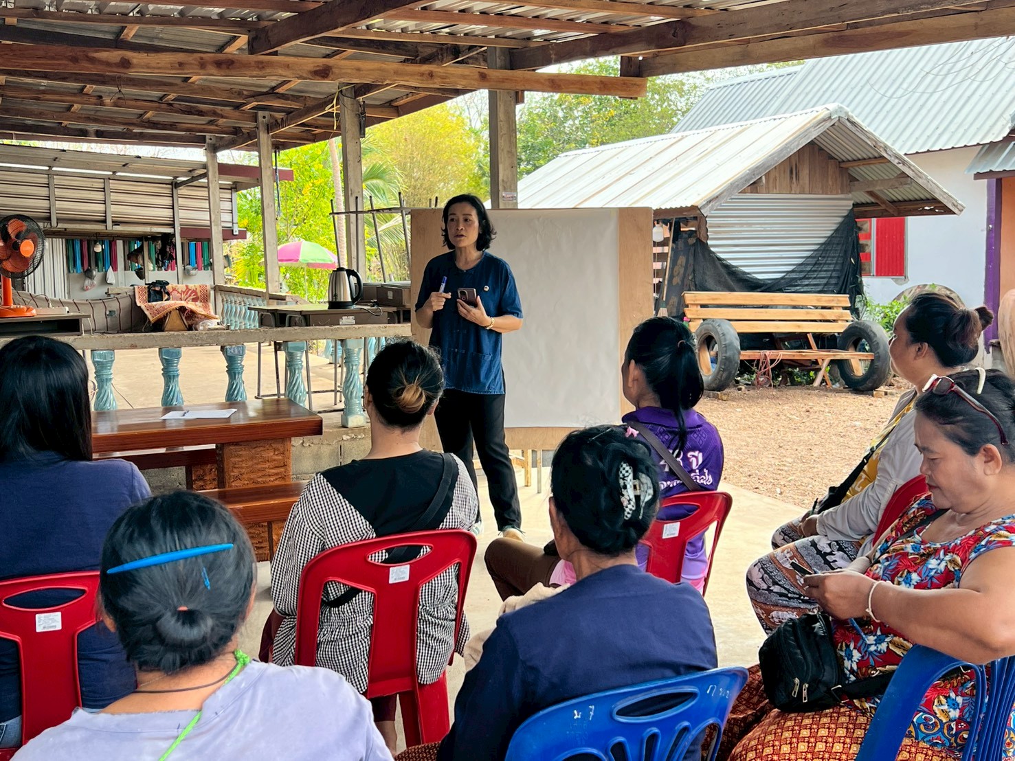สำนักงานพัฒนาชุมชนอำเภอกุสุมาลย์ จังหวัดสกลนคร ดำเนินโครงการส่งเสริมการจัดตั้งและพัฒนากลุ่มอาชีพ บ้านกุดสะกอย หมู่ที่ 17 ตำบลโพธิไพศาล อำเภอกุสุมาลย์ จังหวัดสกลนคร