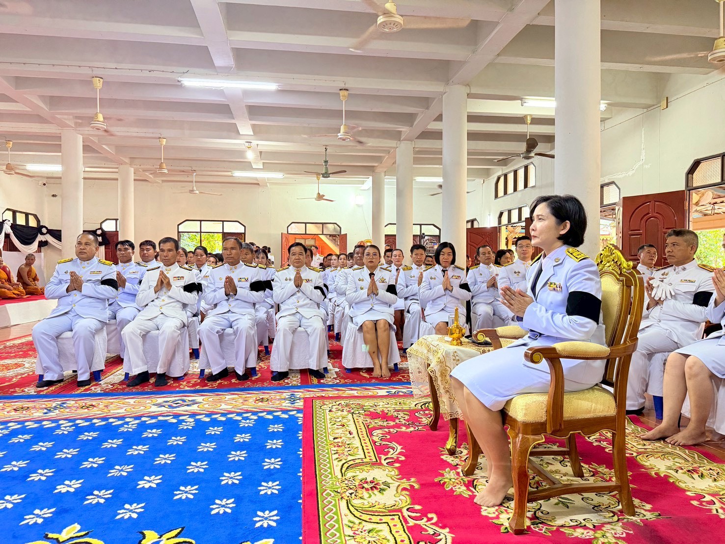 สำนักงานพัฒนาชุมชนอำเภอกุสุมาลย์ : ร่วมพิธีบำเพ็ญกุศลครบ 7 วัน (สัตตมวาร) สมเด็จพระเจ้าลูกเธอ เจ้าฟ้าพัชรกิติยาภา นเรนทิราเทพยวดี กรมหลวงราชสาริณีสิริพัชร มหาวัชรราชธิดา