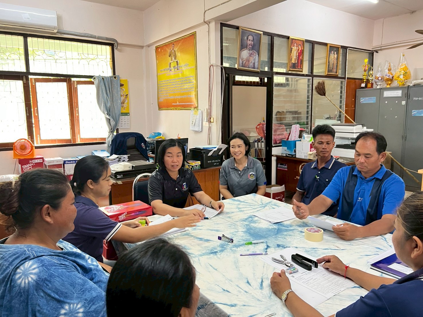 สำนักงานพัฒนาชุมชนอำเภอกุสุมาลย์ : จัดประชุมผู้นำ อช. พร้อมดำเนินกิจกรรม 5ส.พช.สกลนคร Clean and Green Office