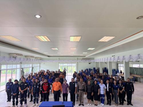 พช.กุสุมาลย์ จังหวัดสกลนคร : ร่วมพิธีเปิดโครงการอบรมบุคลากรฝ่ายปกครองเชิงปฏิบัติการการปฐมพยาบาลฉุกเฉินและการกู้ชีพขั้นพื้นฐาน